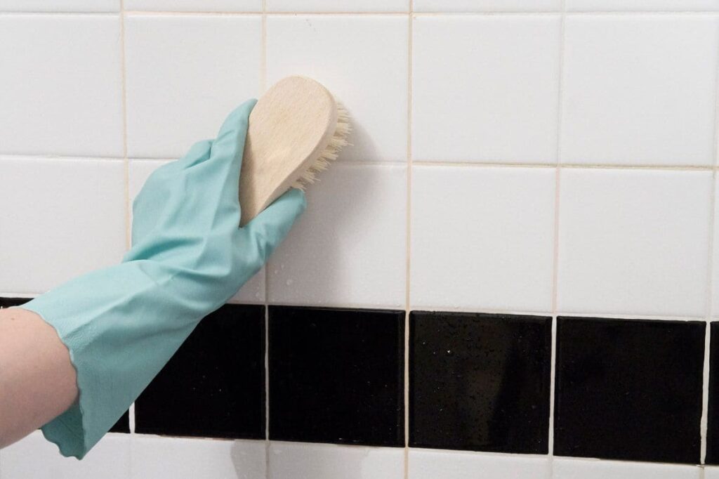 Removing Dirt from Bathroom Wall